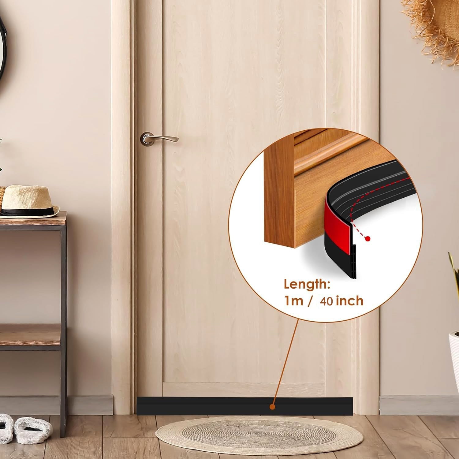 1 Meter Self-Adhesive Silicone Door Bottom Seal Strip (1 Mtr / 1 Pc) 1 Meter Self-Adhesive Silicone Door Bottom Seal Strip (1 Mtr / 1 Pc)